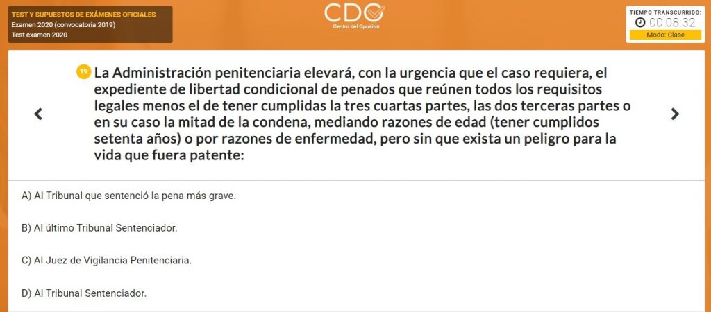 Preguntas examen oficial 2020 (R. Penitenciario)